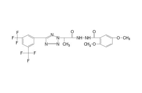 1-(2,5-dimethoxybenzoyl)-2-{2-[5-(alpha,alpha,alpha,alpha',alpha',alpha'-hexafluoro-3,5-xylyl)-2H-tetrazol-2-yl]propionyl]hydrazine