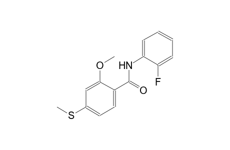 N-(2-Fluoro-phenyl)-2-methoxy-4-methylsulfanyl-benzamide