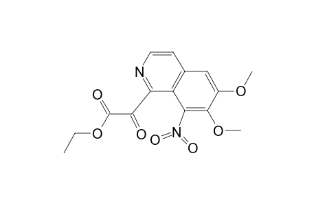 1-Isoquinolineacetic acid, 6,7-dimethoxy-8-nitro-.alpha.-oxo-, ethyl ester