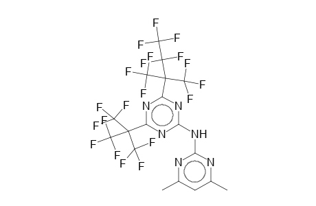 2-[(4,6-Dimethyl-2-pyrimidinyl)amino]-4-[2,2,3,3,3-pentafluoro-1,1-bis(trifluoromethyl)propyl]-6-[2,2,2-trifluoro-1,1-bis(trifluoromethyl)ethyl]-1,3,5-triazine