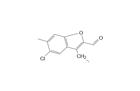 5-chloro-3-ethyl-6-methyl-2-benzofurancarboxaldehyde