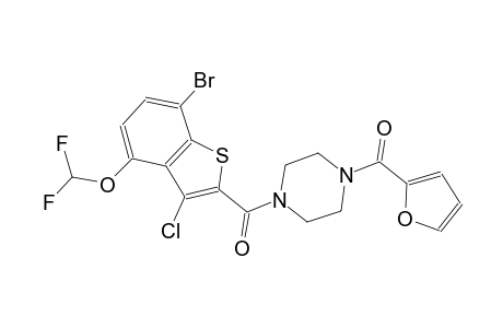 1-{[7-bromo-3-chloro-4-(difluoromethoxy)-1-benzothien-2-yl]carbonyl}-4-(2-furoyl)piperazine