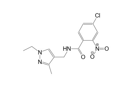 4-chloro-N-[(1-ethyl-3-methyl-1H-pyrazol-4-yl)methyl]-2-nitrobenzamide