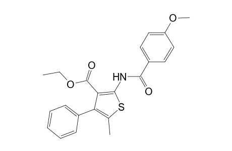 Ethyl 2-[(4-methoxybenzoyl)amino]-5-methyl-4-phenyl-3-thiophenecarboxylate