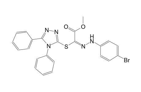 methyl (2E)-[(4-bromophenyl)hydrazono][(4,5-diphenyl-4H-1,2,4-triazol-3-yl)sulfanyl]ethanoate