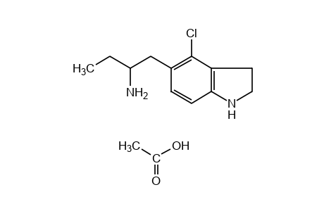 5-(2-aminobutyl)-4-chloroindoline, acetate(1:1)