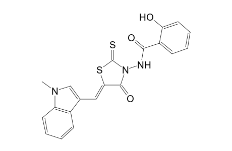 2-hydroxy-N-{(5Z)-5-[(1-methyl-1H-indol-3-yl)methylene]-4-oxo-2-thioxo-1,3-thiazolidin-3-yl}benzamide