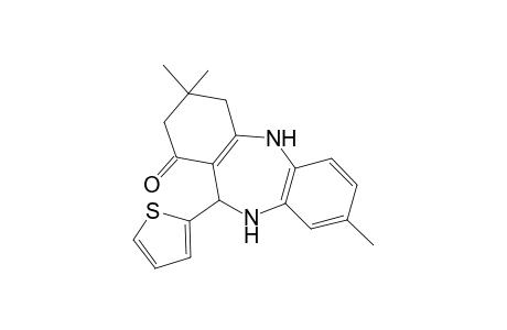 3,3,8-trimethyl-11-(2-thienyl)-2,3,4,5,10,11-hexahydro-1H-dibenzo[b,e][1,4]diazepin-1-one