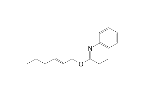 Propanimidic acid, N-phenyl-, 2-hexenyl ester, (?,E)-