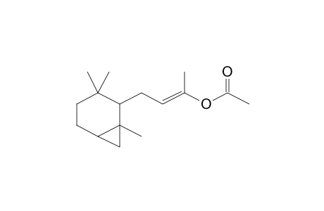 Acetic acid, 1-methyl-3-(1,3,3-trimethyl-bicyclo[4.1.0]hept-2-yl)-propenyl ester