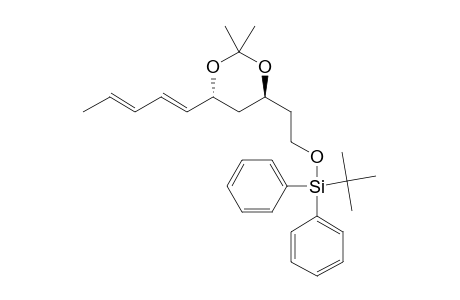 (3S,5R,6E,8E)-1-O-[(TERT.-BUTYL)-DIPHENYLSILYLOXY]-3,5-O-(ISOPROPYLIDEN)-DECA-6,8-DIEN-3,5-DIOL