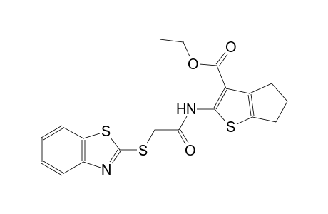 ethyl 2-{[(1,3-benzothiazol-2-ylsulfanyl)acetyl]amino}-5,6-dihydro-4H-cyclopenta[b]thiophene-3-carboxylate