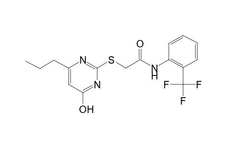 2-[(4-keto-6-propyl-1H-pyrimidin-2-yl)thio]-N-[2-(trifluoromethyl)phenyl]acetamide