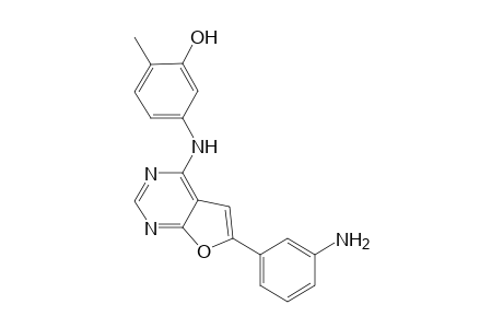 5-{[6-(3-Aminophenyl)furo[2,3-d]pyrimidin-4-yl]amino}-2-methylphenol