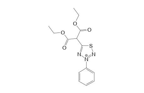 3-PHENYL-5-DI-(ETHOXYCARBONYL)-METHYL-1,2,3,4-THIATRIAZOLE