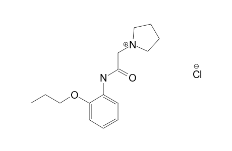 2'-propoxy-1-pyrrolidineacetanilide, monohydrochloride
