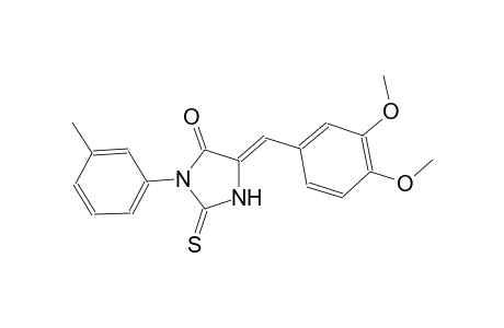 (5Z)-5-(3,4-dimethoxybenzylidene)-3-(3-methylphenyl)-2-thioxo-4-imidazolidinone
