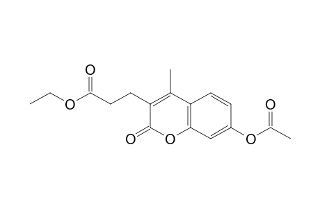 7-Acetoxy-3-ethoxycarbonylethyl-4-methyl-coumarin