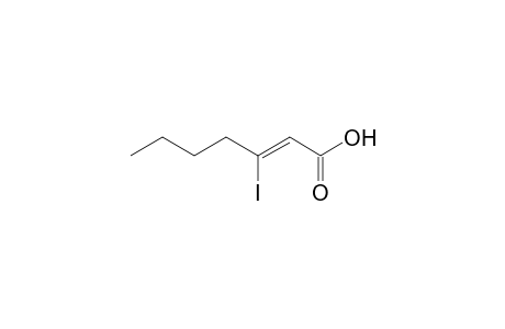 E-2-Heptenoic acid, 3-iodo-