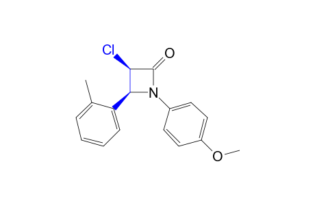 cis-3-Chloro-1-(p-methoxyphenyl)-4-o-tolyl-2-azetidinone