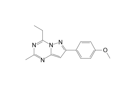 4-ethyl-7-(p-methoxyphenyl)-2-methylpyrazolo[1,5-a]-s-triazine