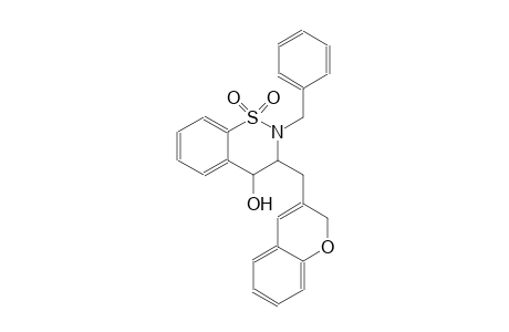 2H-1,2-benzothiazin-4-ol, 3-(2H-1-benzopyran-3-ylmethyl)-3,4-dihydro-2-(phenylmethyl)-, 1,1-dioxide