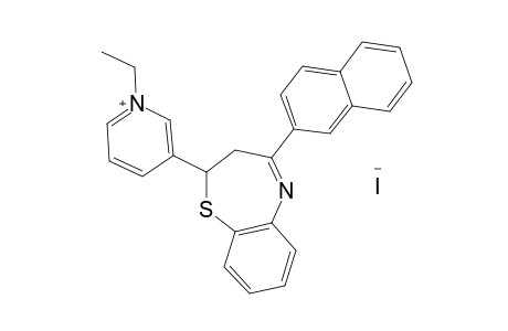 3-[2,3-dihydro-4-(2-naphthyl)-1,5-benzothiazepin-2-yl]-1-ethylpyridinium iodide