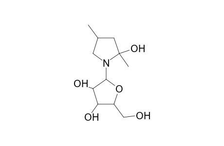 2-(2-Hydroxy-2,4-dimethyl-pyrrolidin-1-yl)-5-hydroxymethyl-tetrahydrofuran-3,4-diol