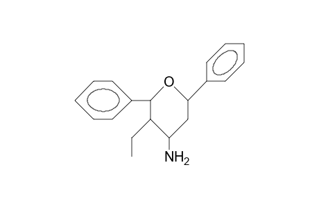 cis-2,6-Diphenyl-trans-3-ethyl-4-amino-oxane