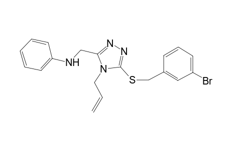 N-({4-allyl-5-[(3-bromobenzyl)sulfanyl]-4H-1,2,4-triazol-3-yl}methyl)aniline