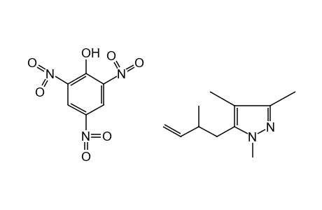 5-(2-methyl-3-butenyl)-1,3,4-trimethylpyrazole, picrate