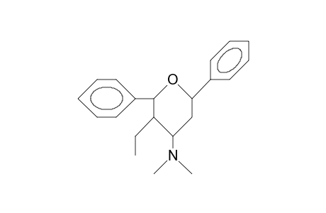 3-Ethyl-cis-2,cis-6-diphenyl-R-4-(dimethylamino)-oxan