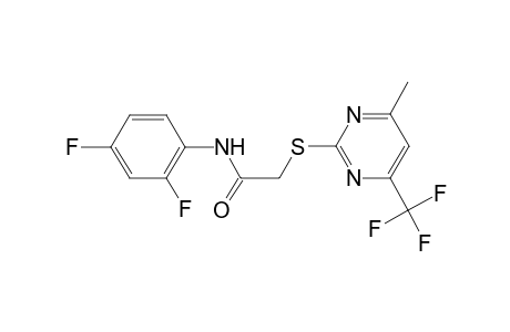 N-(2,4-Difluorophenyl)-2-([4-methyl-6-(trifluoromethyl)-2-pyrimidinyl]sulfanyl)acetamide