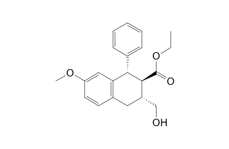 2-Naphthalenecarboxylic acid, 1,2,3,4-tetrahydro-3-(hydroxymethyl)-7-methoxy-1-phenyl-, ethyl ester, (1.alpha.,2.beta.,3.alpha.)-(.+-.)-