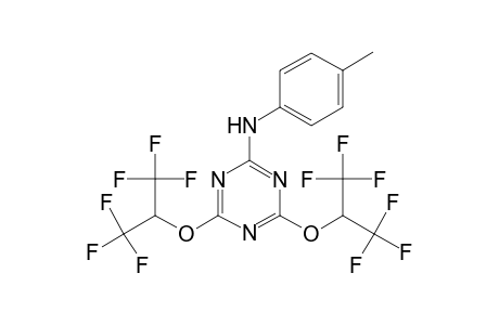 N-(4-methylphenyl)-4,6-bis[2,2,2-trifluoro-1-(trifluoromethyl)ethoxy]-1,3,5-triazin-2-amine