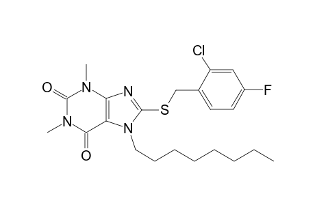 8-(2-Chloro-4-fluoro-benzylsulfanyl)-1,3-dimethyl-7-octyl-3,7-dihydro-purine-2,6-dione