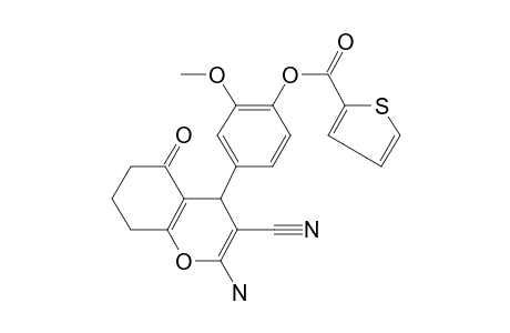 Thiophene-2-carboxylic acid, [4-(5,6,7,8-tetrahydro-2-amino-3-cyano-5-oxo-4H-chromen-4-yl)-2-methoxyphenyl] ester