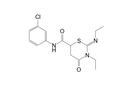 (2Z)-N-(3-chlorophenyl)-3-ethyl-2-[(Z)-ethylimino]-4-oxotetrahydro-2H-1,3-thiazine-6-carboxamide