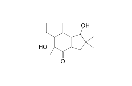 4(5H)-Indanone, 6-ethyl-6,7-dihydro-1,5-dihydroxy-2,2,5,7-tetramethyl-