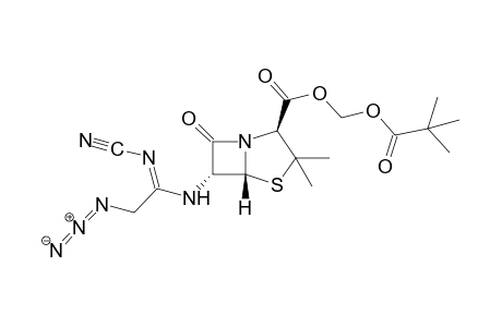 6-[(2-azido-N-cyanoacetimidoyl)amino]-3,3-dimethyl-7-oxo-4-thia-1-azabicyclo[3,2,0]heptane-2-carboxylic acid, hydroxymethyl ester, pivalate(ester)