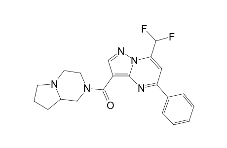 7-(difluoromethyl)-3-(hexahydropyrrolo[1,2-a]pyrazin-2(1H)-ylcarbonyl)-5-phenylpyrazolo[1,5-a]pyrimidine
