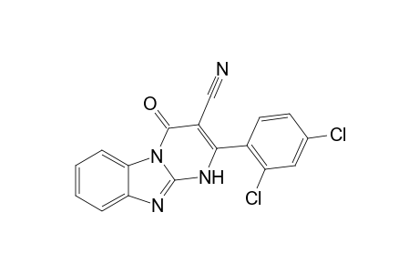 2-(2,4-Dichlorophenyl)-4-oxo-4,10-dihydropyrimido[1,2-a][1,3]benzimidazol-3-yl cyanide