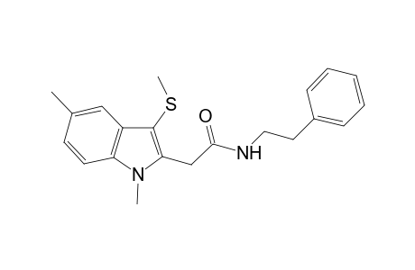 2-(1,5-Dimethyl-3-methylsulfanyl-1H-indol-2-yl)-N-phenethyl-acetamide