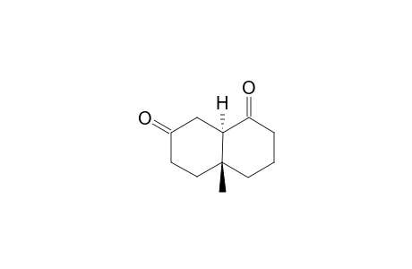 4a.beta.-methyl-3,4,4a,5,6,7,8a.alpha.-hexahydronaphthalene-1-(2H),7(8H)-dione