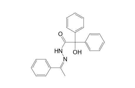 Acethydrazide, 2-hydroxy-2,2-diphenyl-N2-(1-phenylethylideno)-