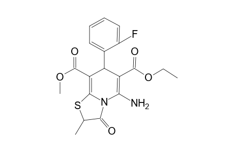 5-Amino-7-(2-fluorophenyl)-2-methyl-3-oxo-7H-thiazolo[3,2-a]pyridine-6,8-dicarboxylic acid O6-ethyl ester O8-methyl ester