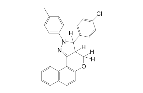 3-(p-chlorophenyl)-2,3,3a,4-tetrahydro-2-p-tolylnaphtho[1',2':5,6]pyrano[4,3-c]pyrazole