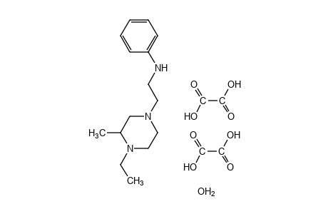 1-(2-anilinoethyl)-4-ethyl-3-methylpiperazine, oxalate, hydrate(1:2:1)