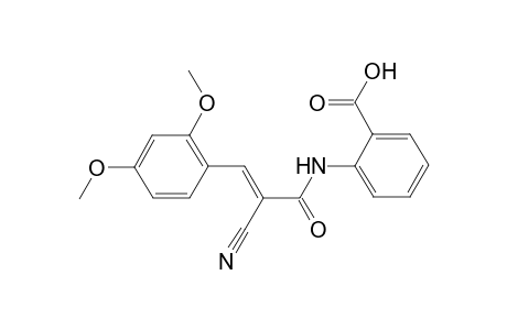 2-{[(2E)-2-cyano-3-(2,4-dimethoxyphenyl)-2-propenoyl]amino}benzoic acid