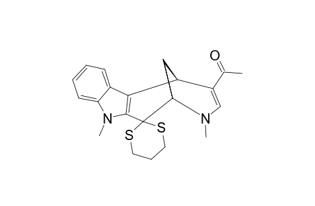 5-ACETYL-3,11-DIMETHYL-1,2,3,6-TETRAHYDRO-2,6-METHANOAZOCINO-[4,5-B]-INDOLE-1-SPIRO-2'-(1',3'-DITHIANE)